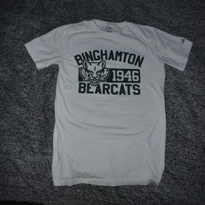 Vintage White and Green Binghamton Bearcats T-Shirt